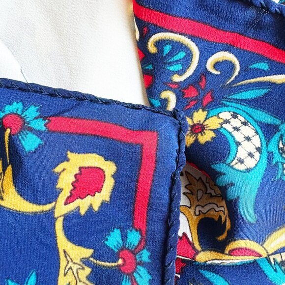 Pierre Cardin Scarf Shawl Silk APARIS AMUSEES EBLOUIES 34in Vintage Horse Buggy - Picture 13 of 15